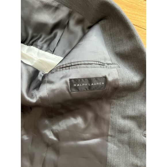 BLACK LABEL Ralph Lauren Wool Blazer Grey Size 42R Sport Coat Notch Lapel - Picture 7 of 14